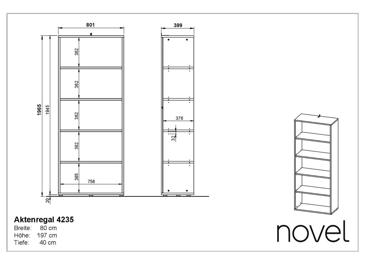 Novel Aktenregal RENTON