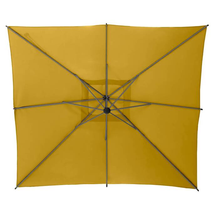Parasol déporté carré MANOA Jaune moutarde