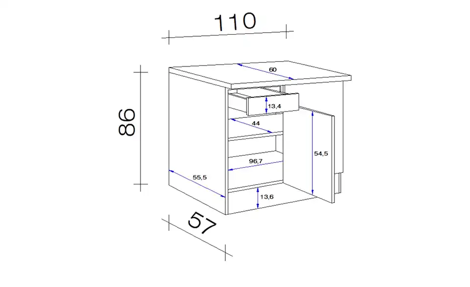 Eck-Unterschrank Ede