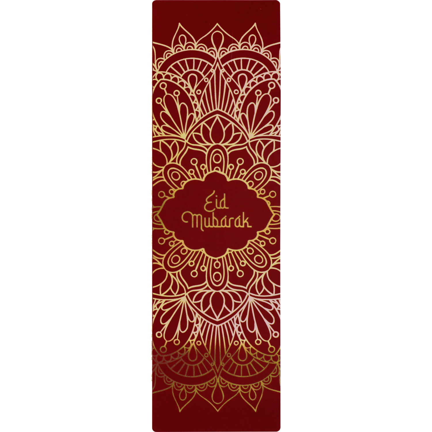 Etiket, Verzendetiket, papier, Eid Mubarak, 200x60mm, rood/goud