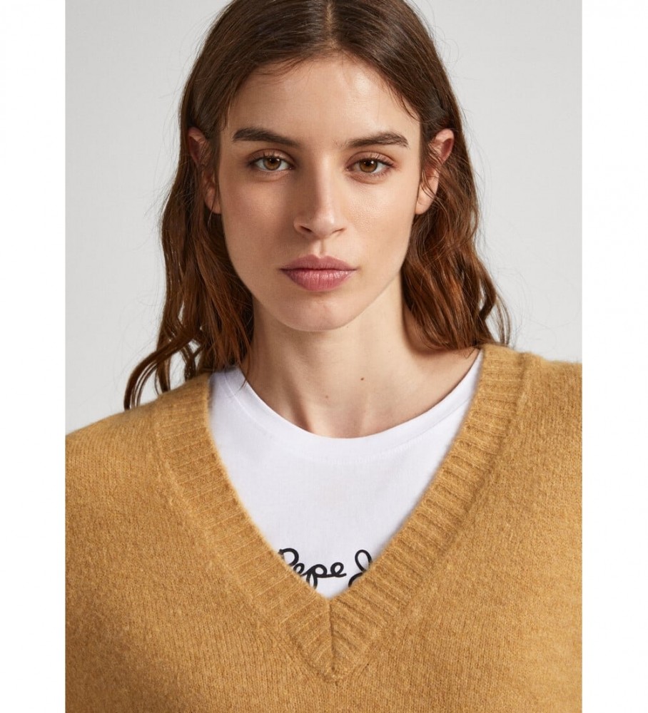 Camisa Pepe Jeans Denisse V marrom claro