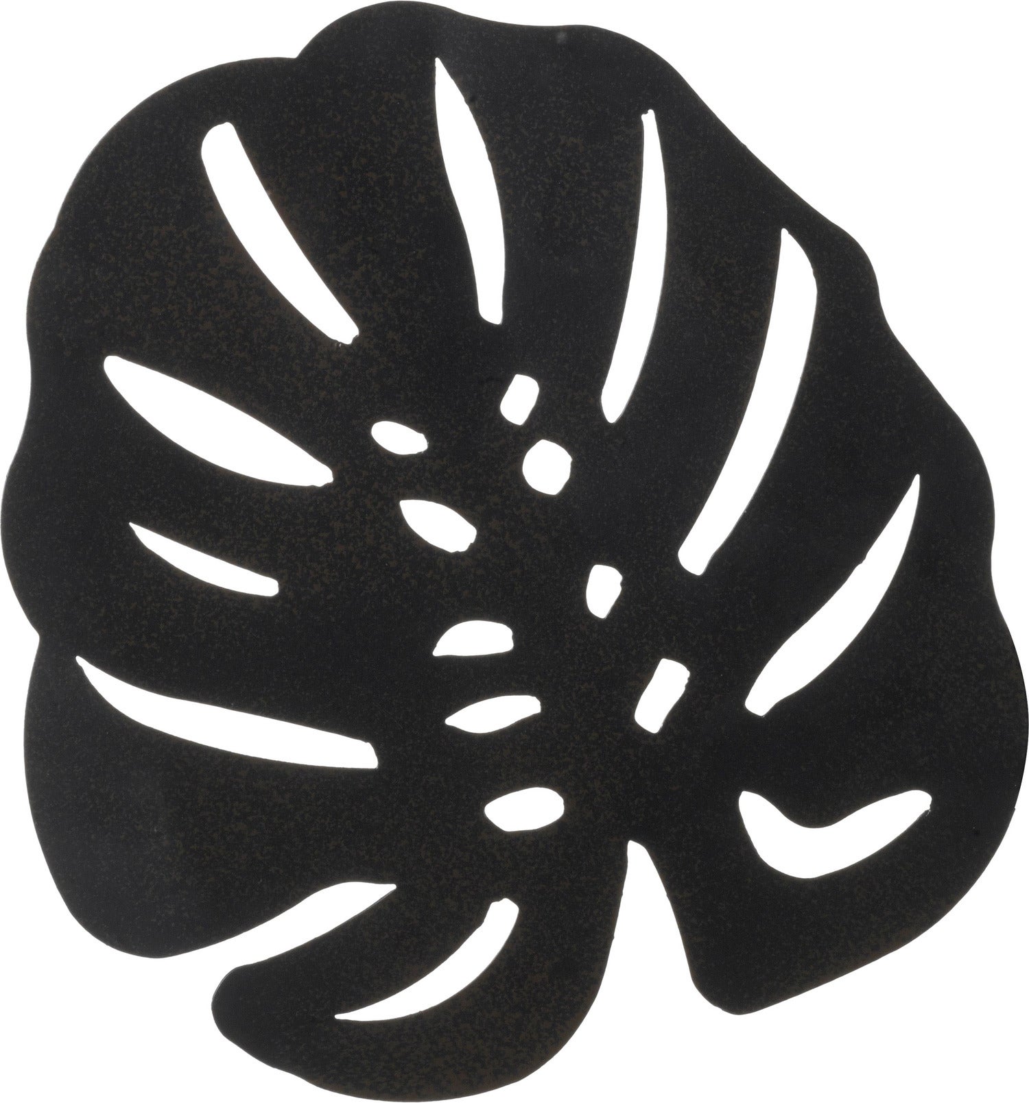 Intratuin wanddecoratie monsterablad 27 x 27 cm zwart