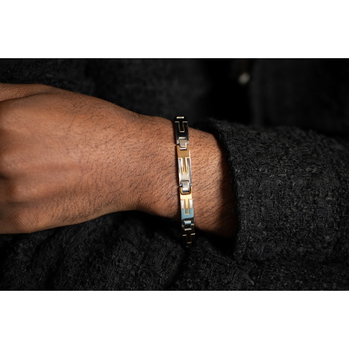 Bracelet souple multi-motifs Issa en Acier 316L