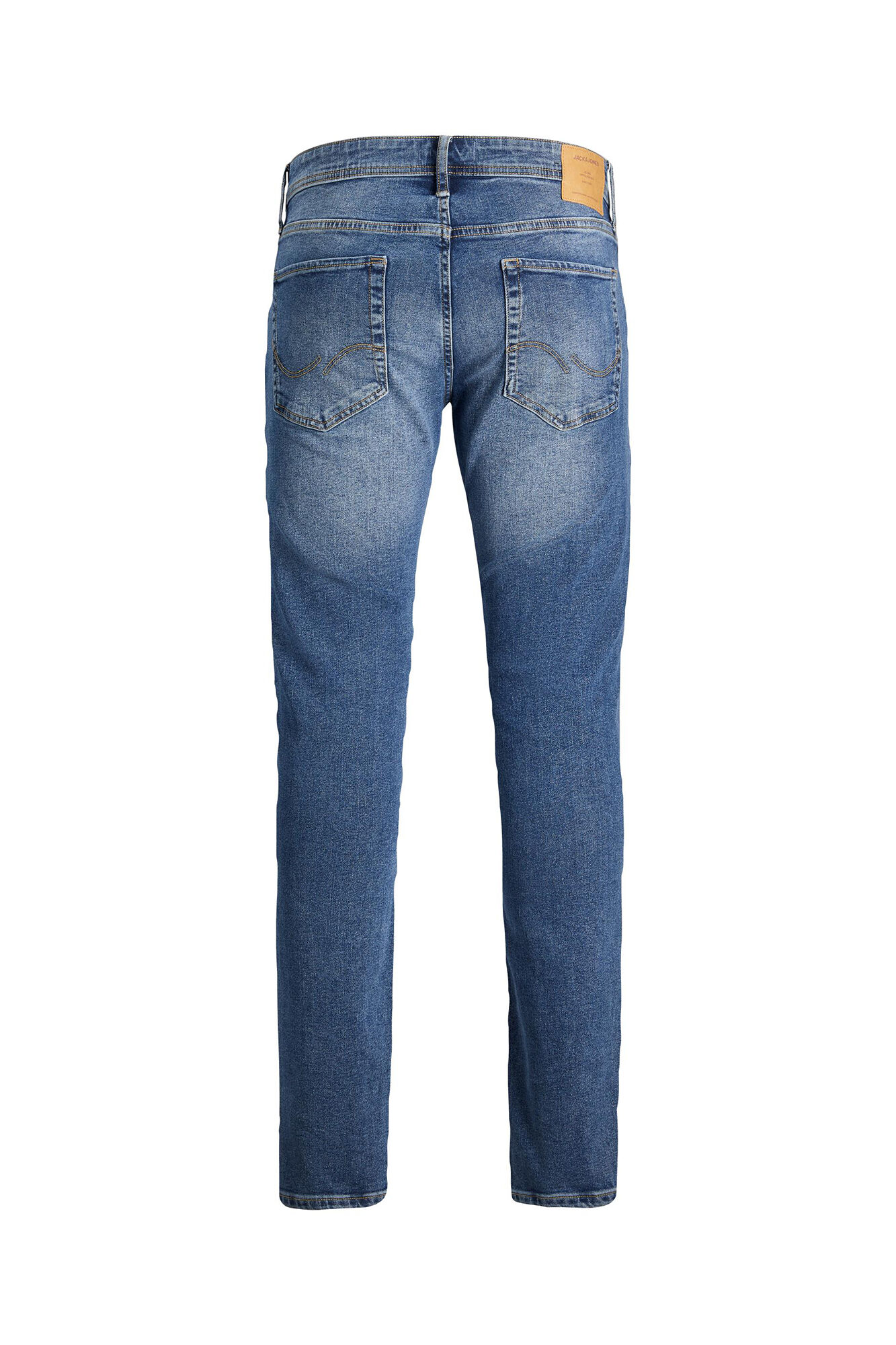 Calça jeans slim fit afunilada - azul médio