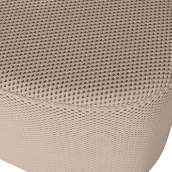 WOOOD poef Puuk beige mesh stof