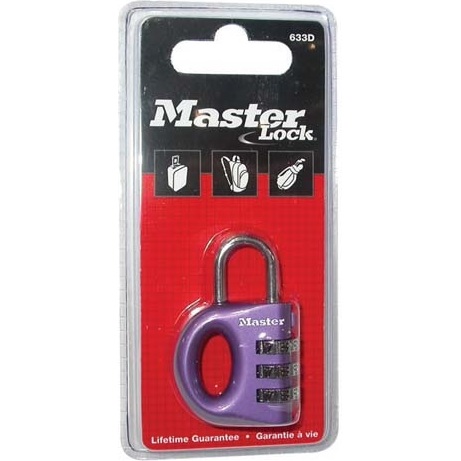 Cadenas à combinaison - 32 mm - anse de  17 mm - coloris assortis