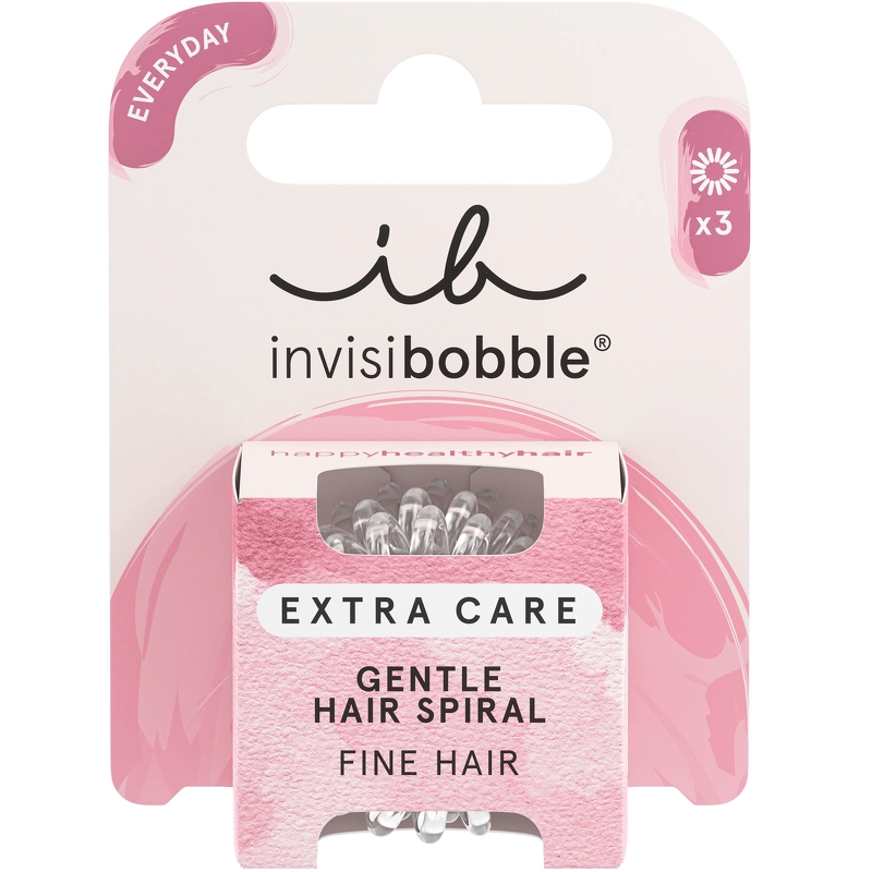 Invisibobble Extra Care 3 Pieces - Crystal Clear