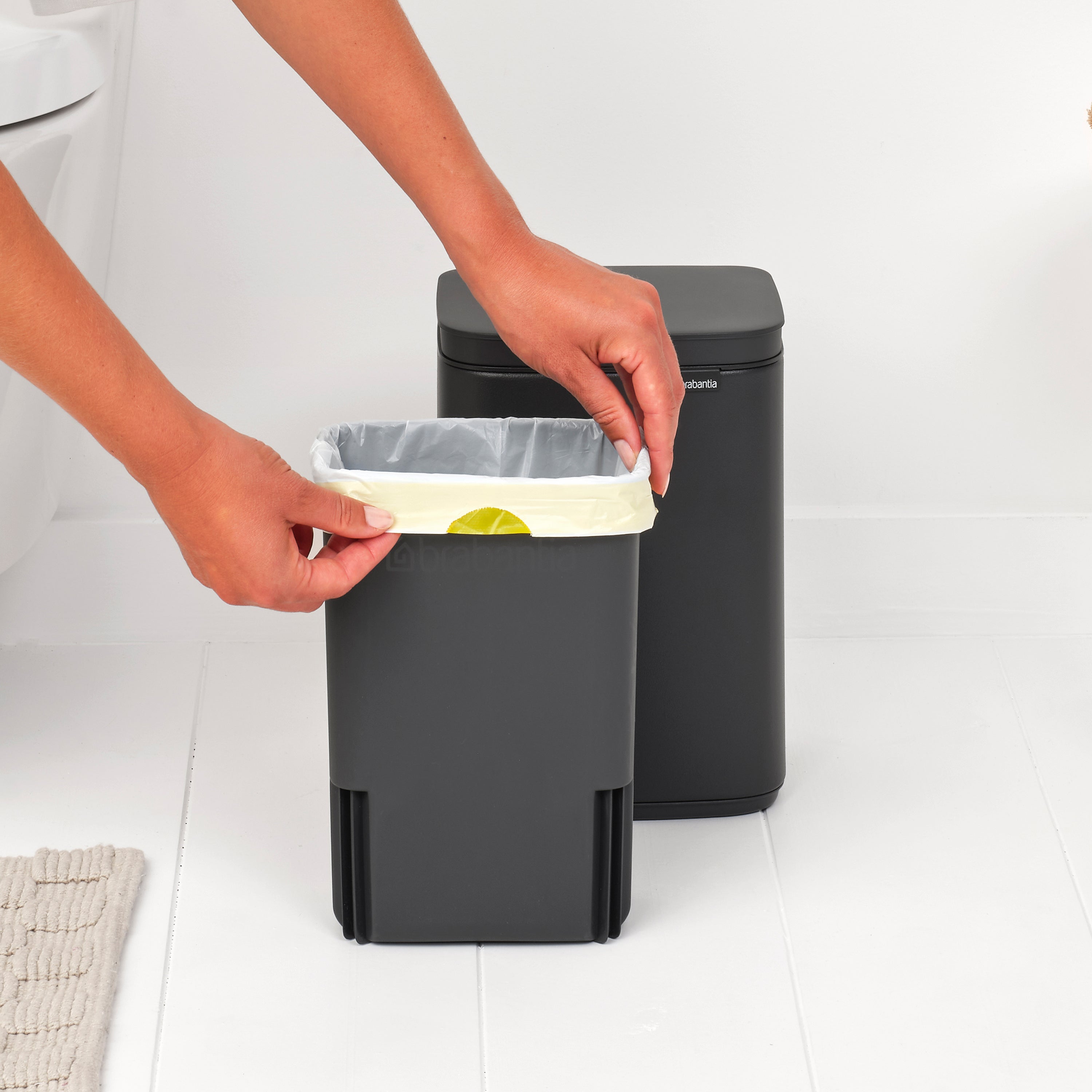 Brabantia Bo Afvalemmer 4 L - Mineral Infinite Grey