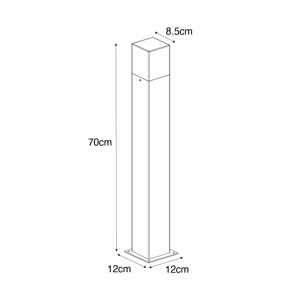 Smart staande buitenlamp antraciet 70 cm incl. Wifi P45 - Denmark
