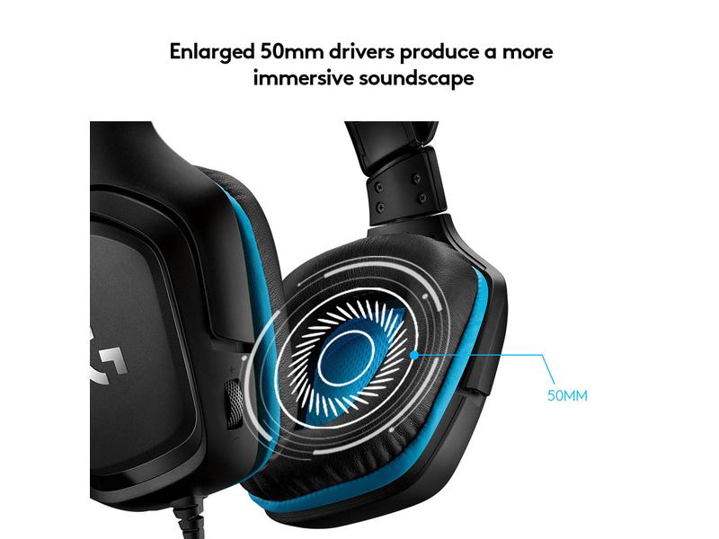 Logitech Headset G432 7.1 Surround Schwarz Over-Ear Gaming-Headset