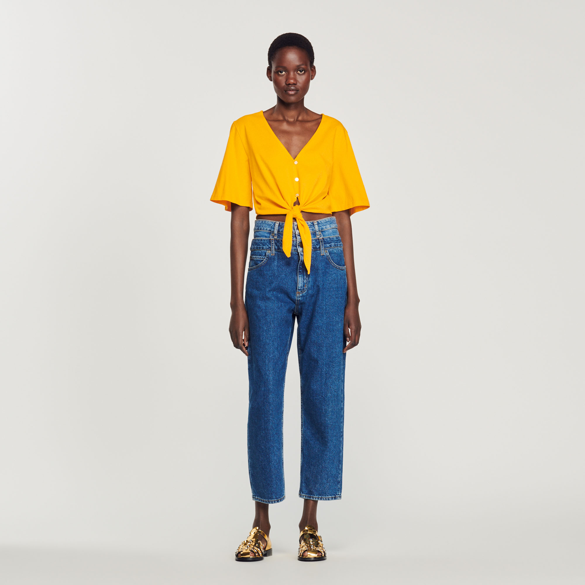 T-shirt court bijoux