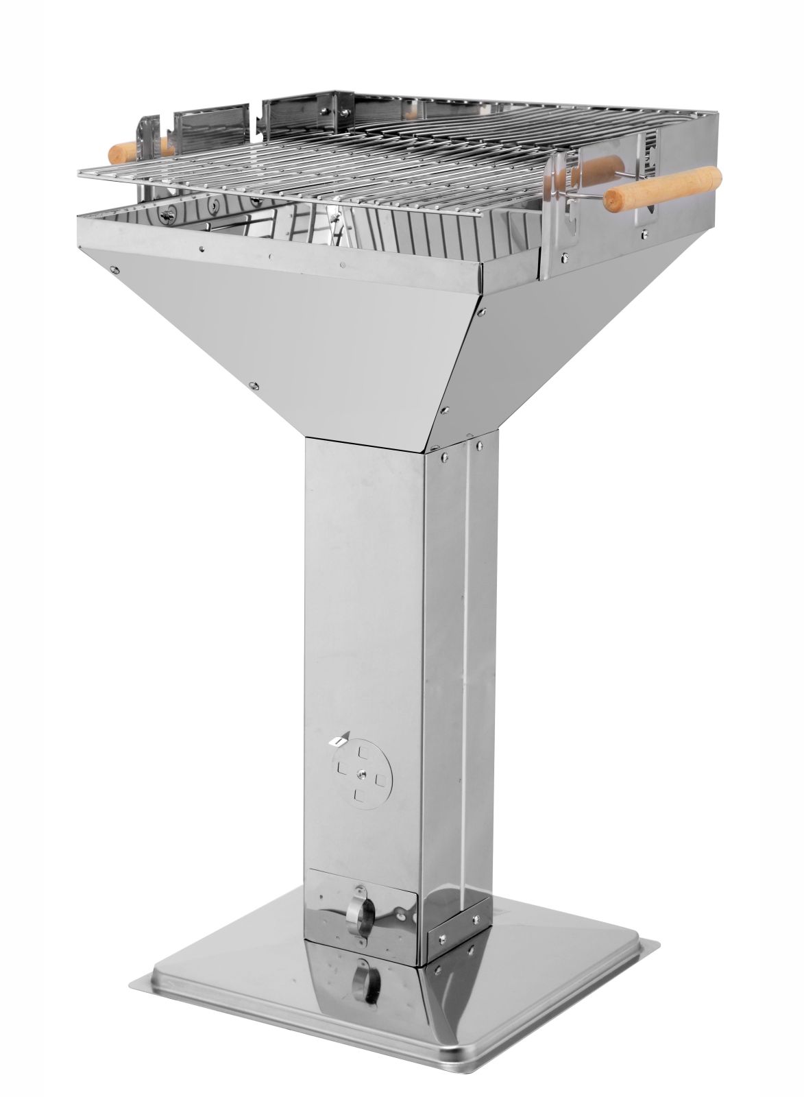 Säulengrill VISTA - Edelstahl - Trichter - 90,5 cm