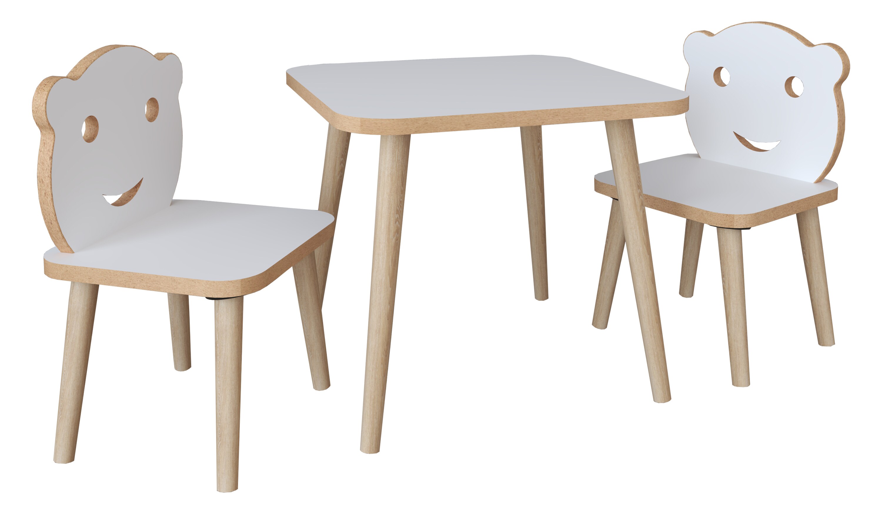 VCM 3-tlg. Sitzgruppe Kinderzimmer Kindermöbel Tisch Stuhl Kinder LiLuLa