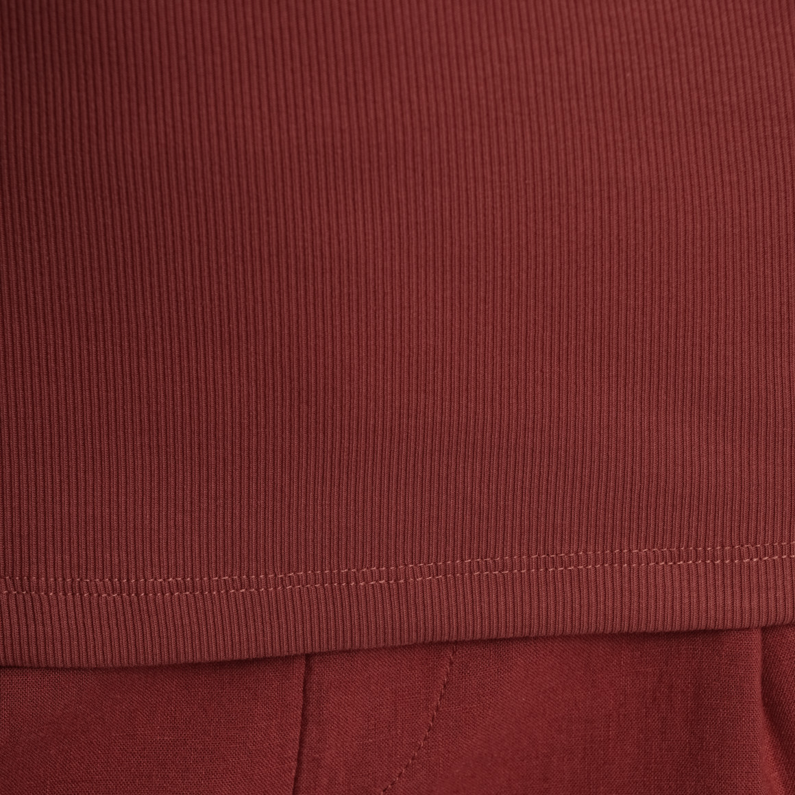 Gina Collection Damen Top mit Rippstruktur bordeaux
