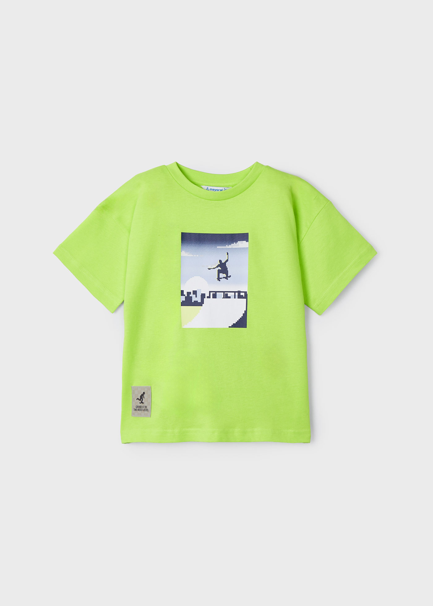Camiseta Better Cotton oversized para meninos, branca