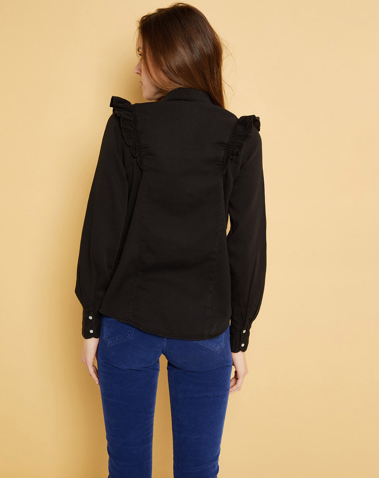 Acquaverde Chemise en jean Natural Gilda noire