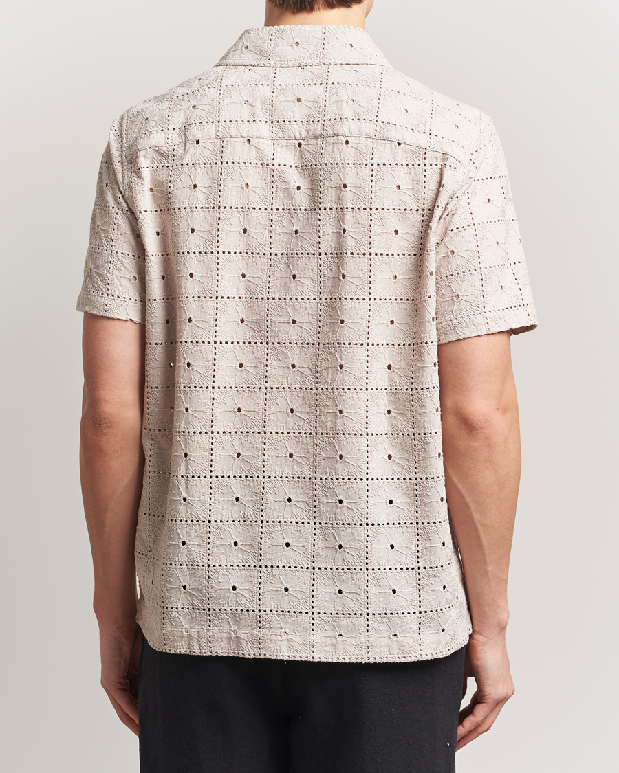 Les Deux Hector Anglaise Short Sleeve Shirt Light Sand