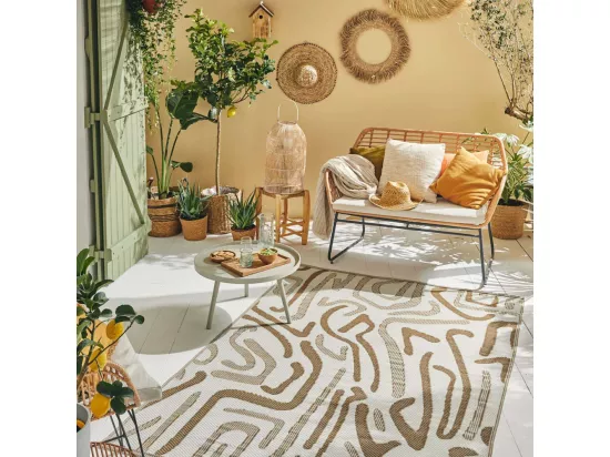 Tapis extérieur en polypropylène Spargi 1741 beige 150 x 220 cm