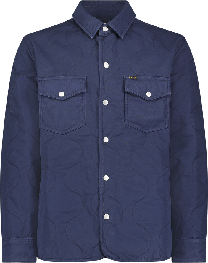 Lee QUILTED SHIRT JACKET Blå