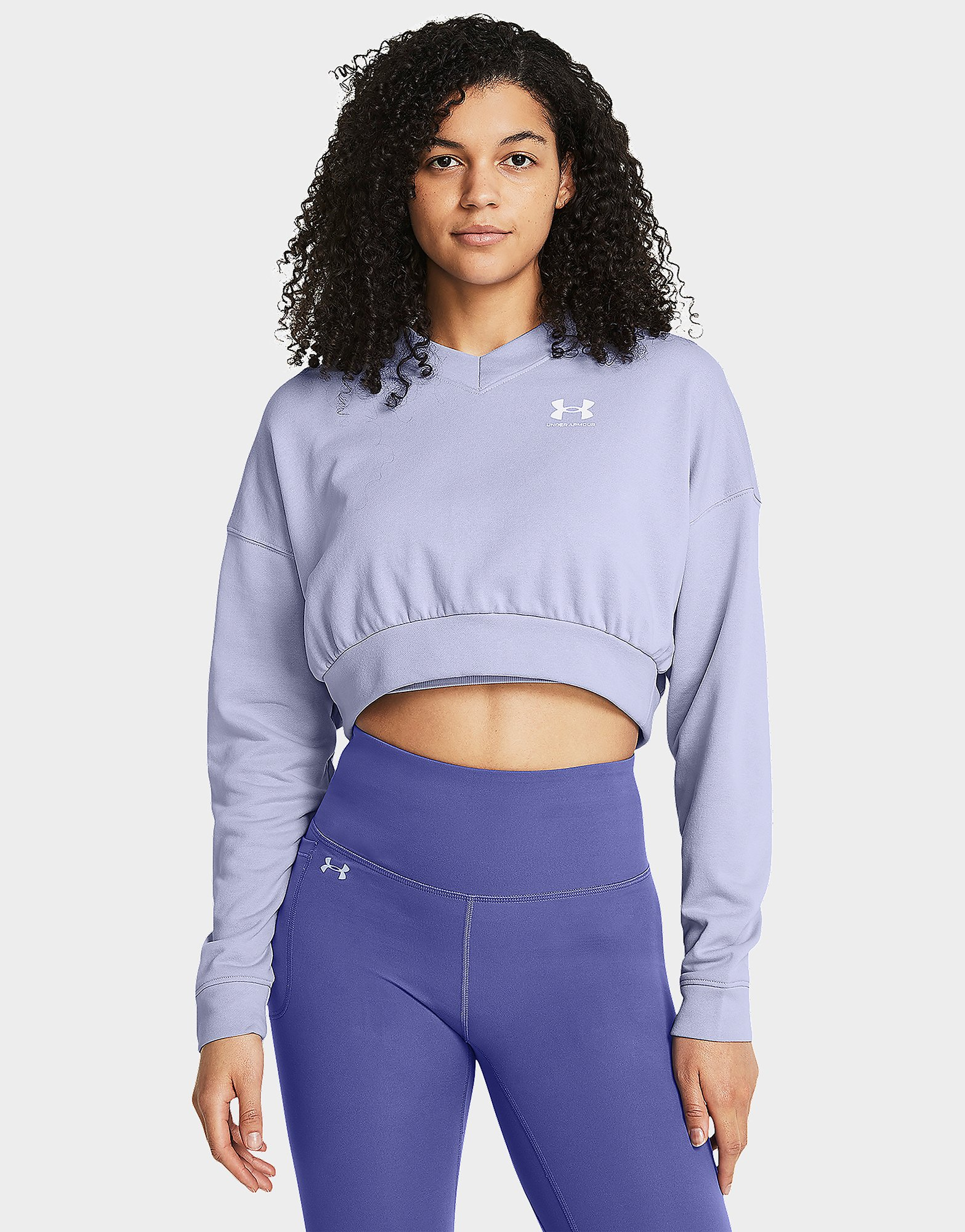 Under Armour Long-Sleeves UA Rival Terry OS Crop Crw