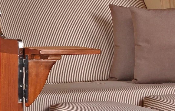 Strandstoel Nordstrand mahonie PE grijs design 510