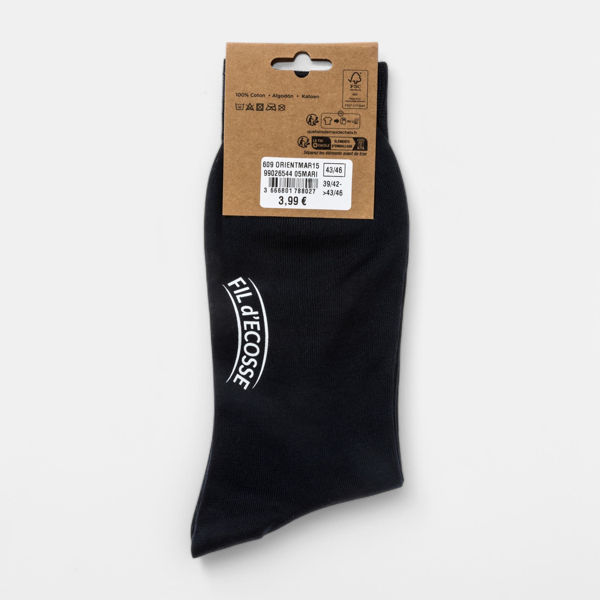 Chaussettes Homme bleu marine