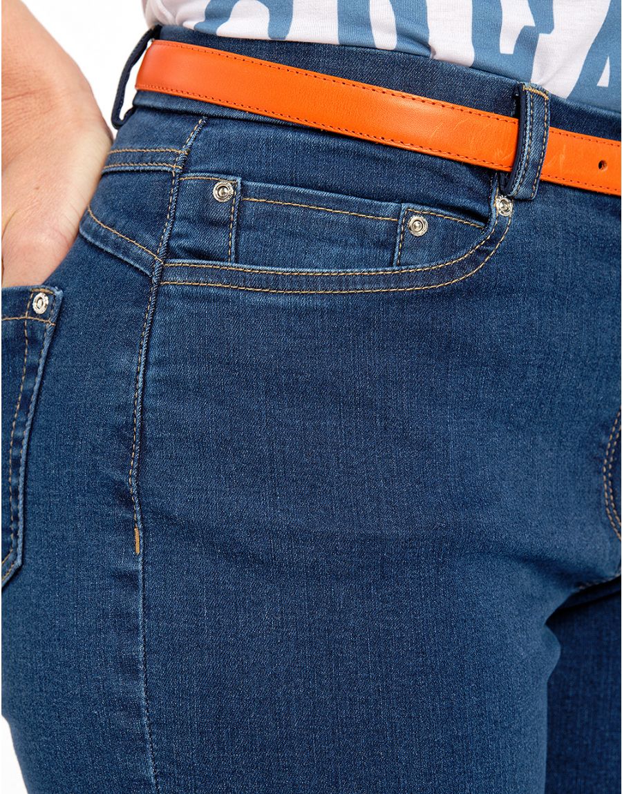 Jean 7/8e bleu brut
