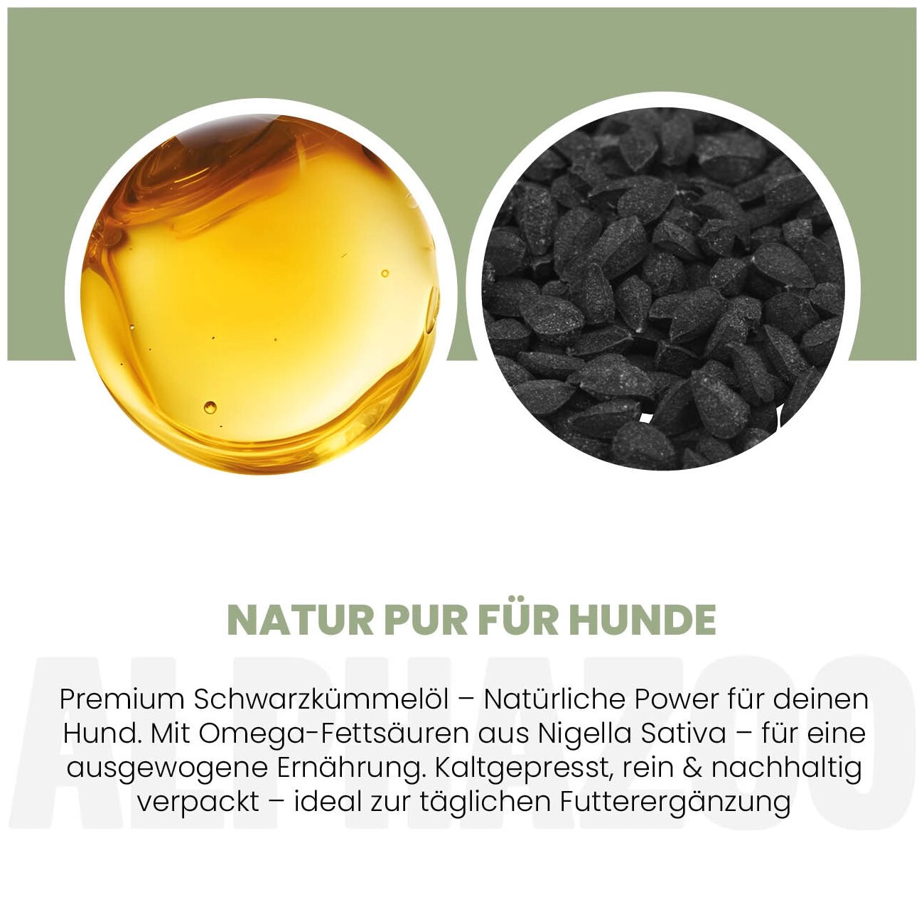 ALPHAZOO Premium Schwarzkümmelöl für Hunde 250 ml