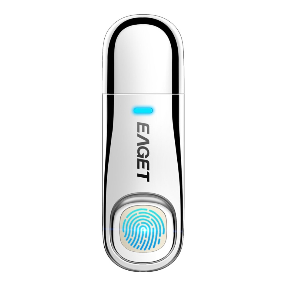 (64GB) USB 3.0 Speicher Stick Flash Drive mit Fingerabdruck Sensor Verschlüsselung - Silber