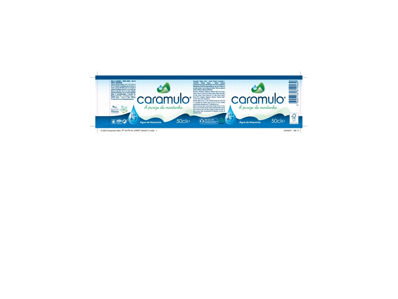 ÁGUA NASCENTE CARAMULO 6X0.50 L