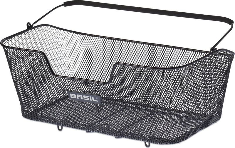 Basil - Base XL - Fietsmand - Zwart - Staal - Inhoud 18 Liter