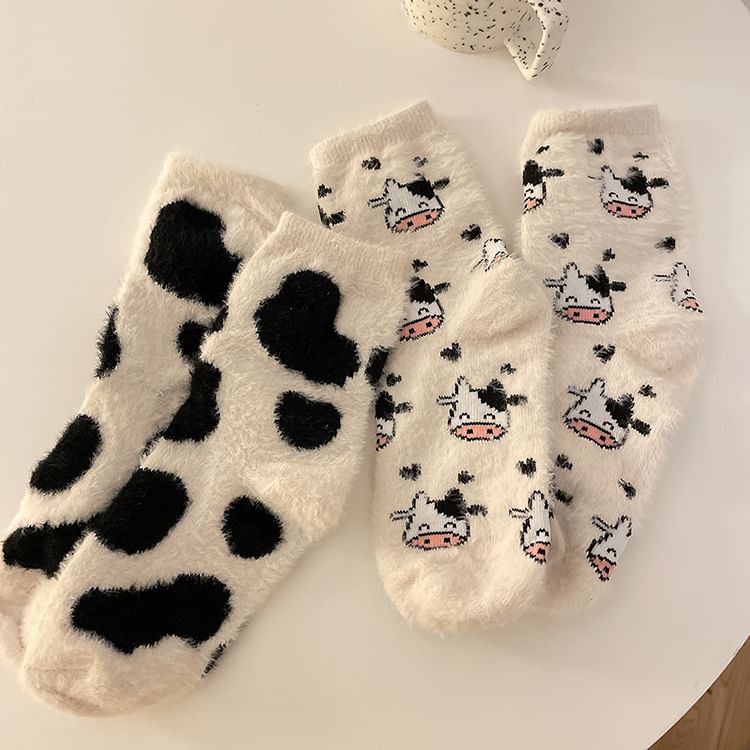 Intimo - Zachte sokken met koeienprint