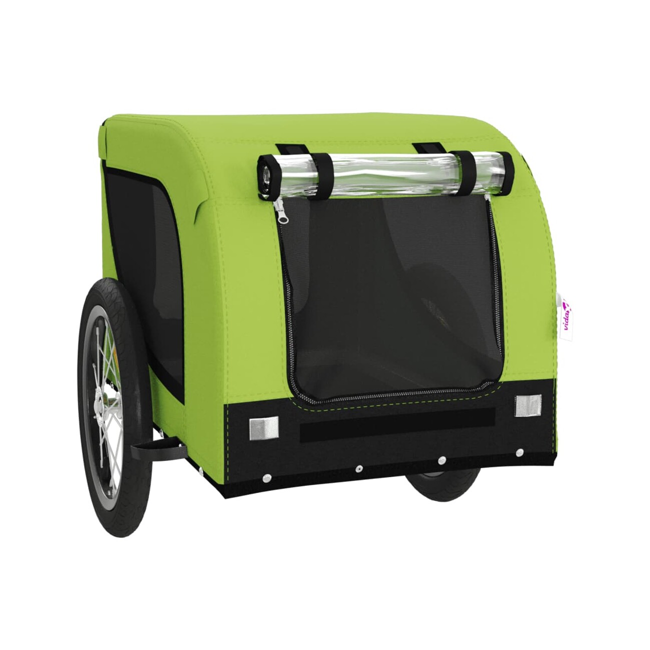 VidaXL Fahrradanhänger Hund 124 x 65 x 66 cm (L x B x H) grün