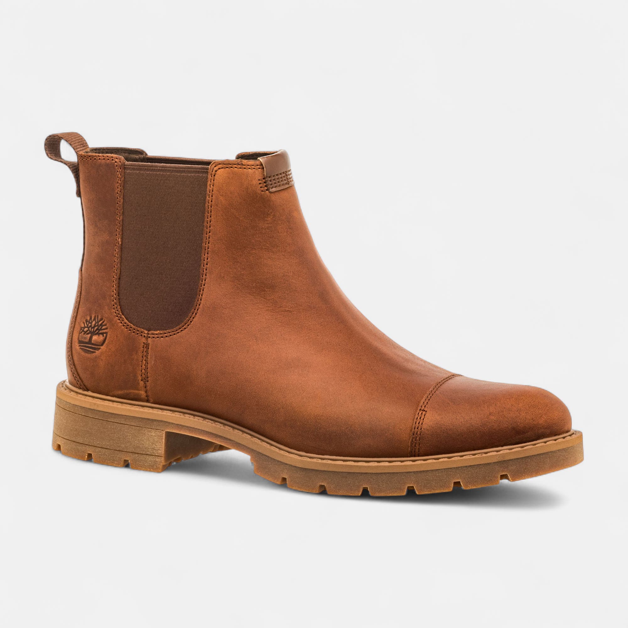 Boots chelsea Homme en cuir marron