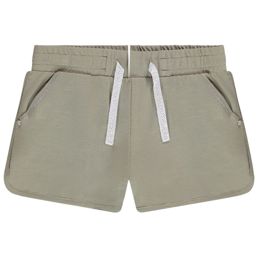 Short en jersey uni pour fille - Vert
