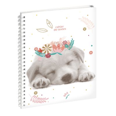 Cahier de textes spiralé Lovely - 17 x 22 cm - disponible dans différentes couleurs - Exacompta