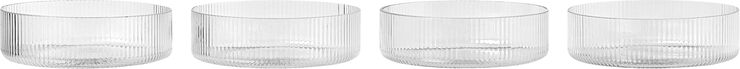 ferm LIVING Ripple Serving Bowls - Set of 4 Clear
