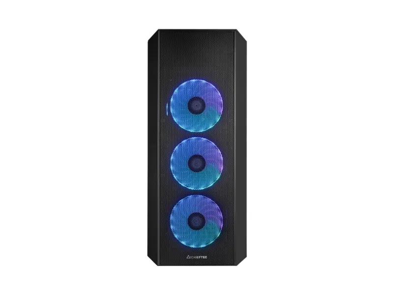 Chieftec SCORPION 4 - Tower - ATX - sidepanel med vindue (hærdet glas) - ingen strømforsyning (ATX) - sort - USB/Lyd