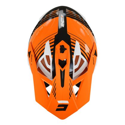 Casque cross Shot LITE FURY - BLACK NEON ORANGE GLOSSY 2022 - Noir / Orange