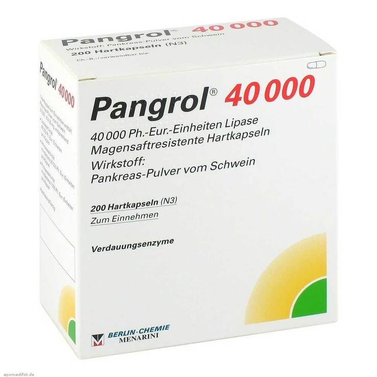 Pangrol 40000 magensaftresistente Kapseln, 200 St