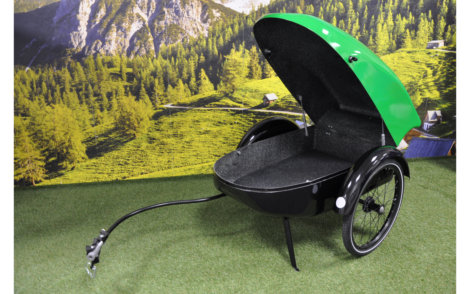 trailmova T1 Fahrradanhänger RAL 9005 tiefschwarz