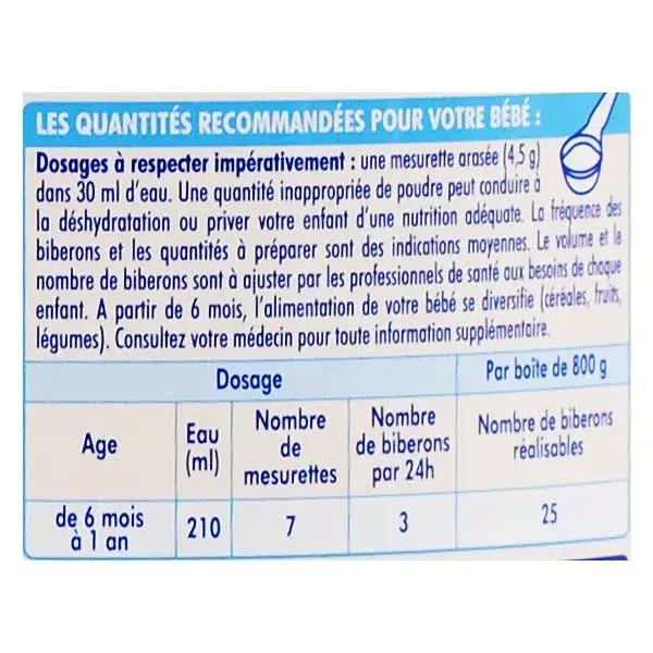 Nidal Lait en Poudre 2ème Âge 6-12m 800g