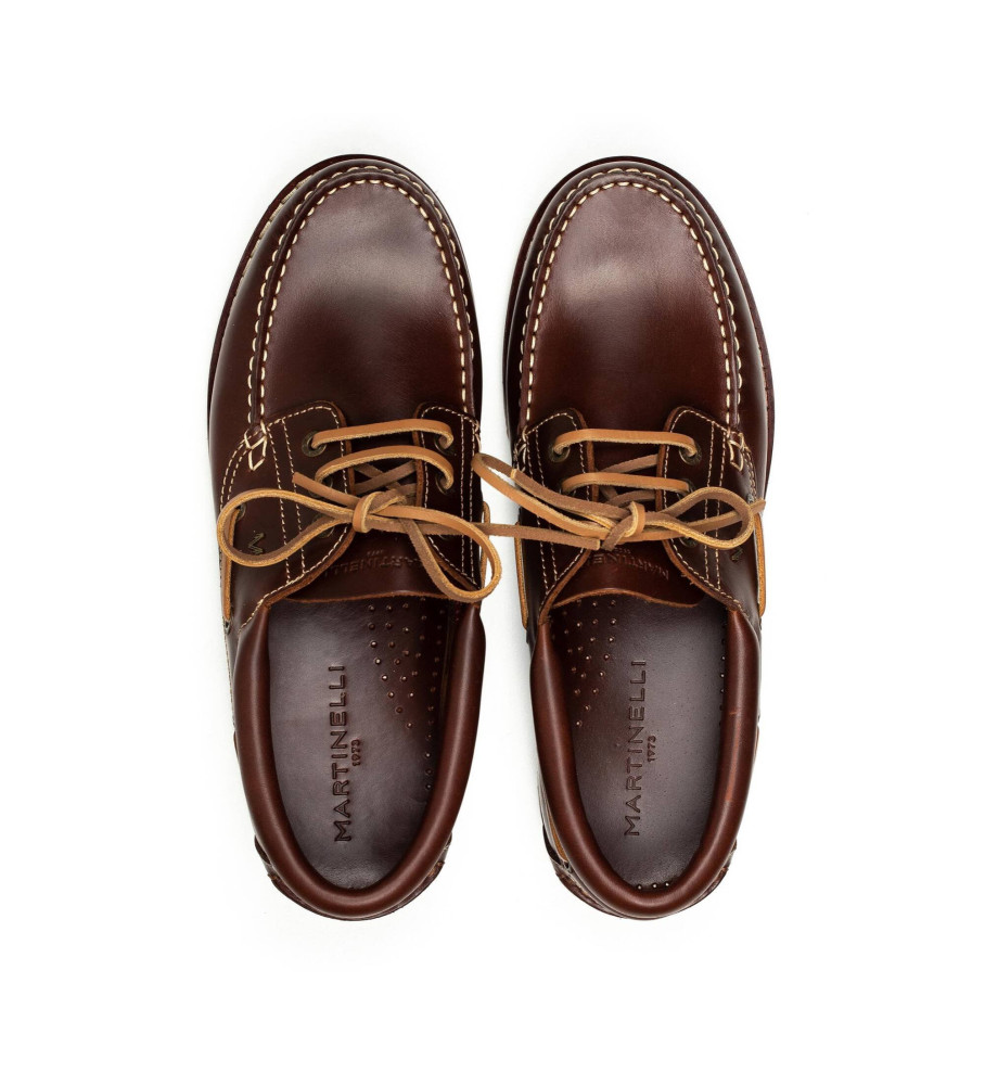 Sapatos náuticos Martinelli Austin em couro marrom