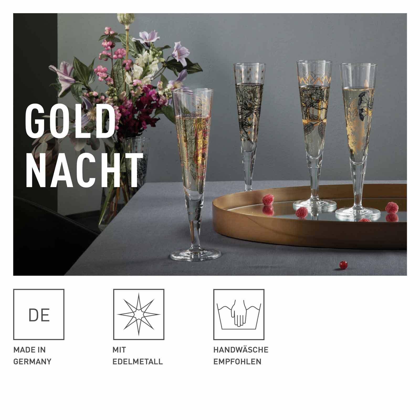 Ritzenhoff Champagnergläser Goldnacht 205 ml 2er Set