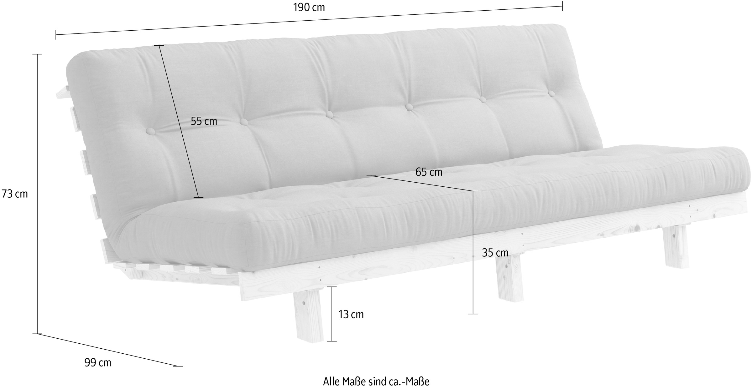 Karup Design Schlafsofa »Lean« mit Bettfunktion und Futonmatratze
