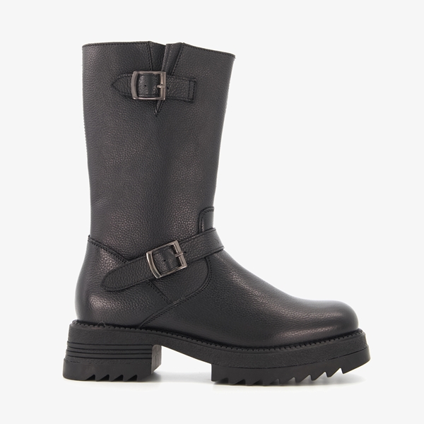 Harper leren dames biker boots halfhoog