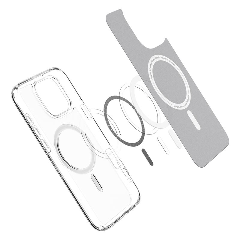 iPhone 16 Pro Ultra Hybrid MagSafe Hülle TPU Bumper Acryl Rückseite Air Cushion Fallschutz (ACS08133) - Frost Clear