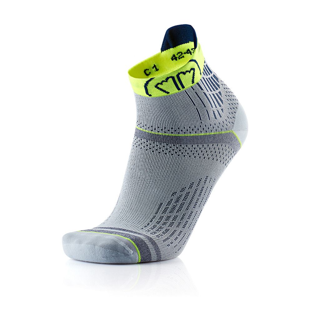 Sidas RUN FEEL - Chaussettes gris/jaune