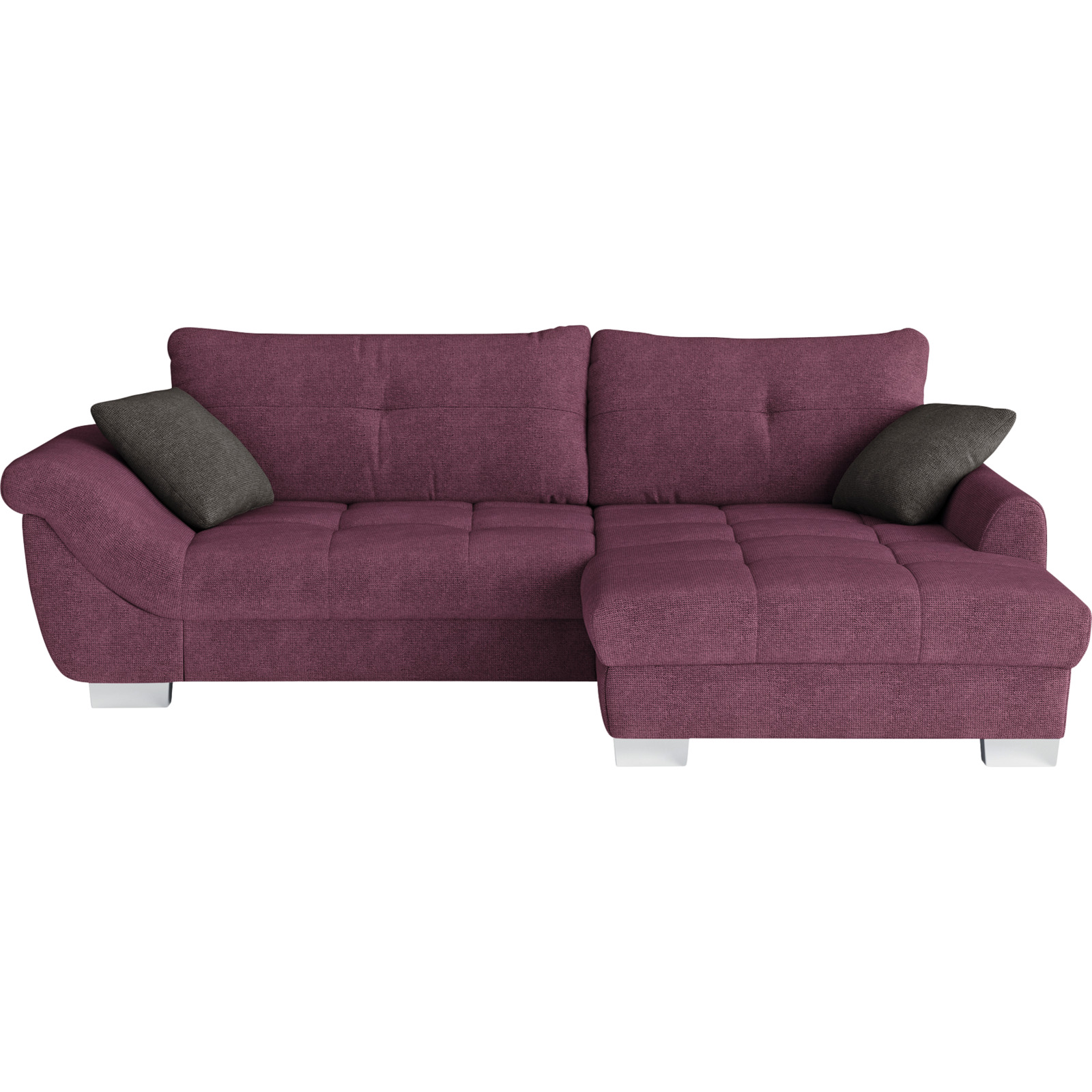 Ecksofa Carmen Stoff burgundy, Recamière rechts