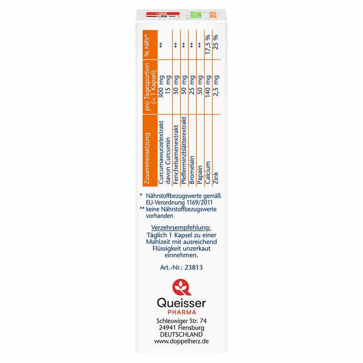 Doppelherz Verdauung Curcuma + Enzyme Kapseln, 30 St